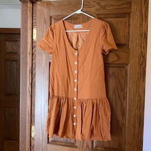 Urban Outfitters Babydoll Dress (SIZE XS) Burnt Orange Color
